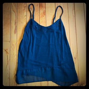 Navy blue loose flowy tank top